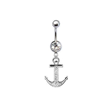316L Surgical Steel Ascending Double Teardrop CZ Gem Dangle Belly Ring 316L Surgical Steel Ascending Double Teardrop CZ Gem Dangle Belly Ring