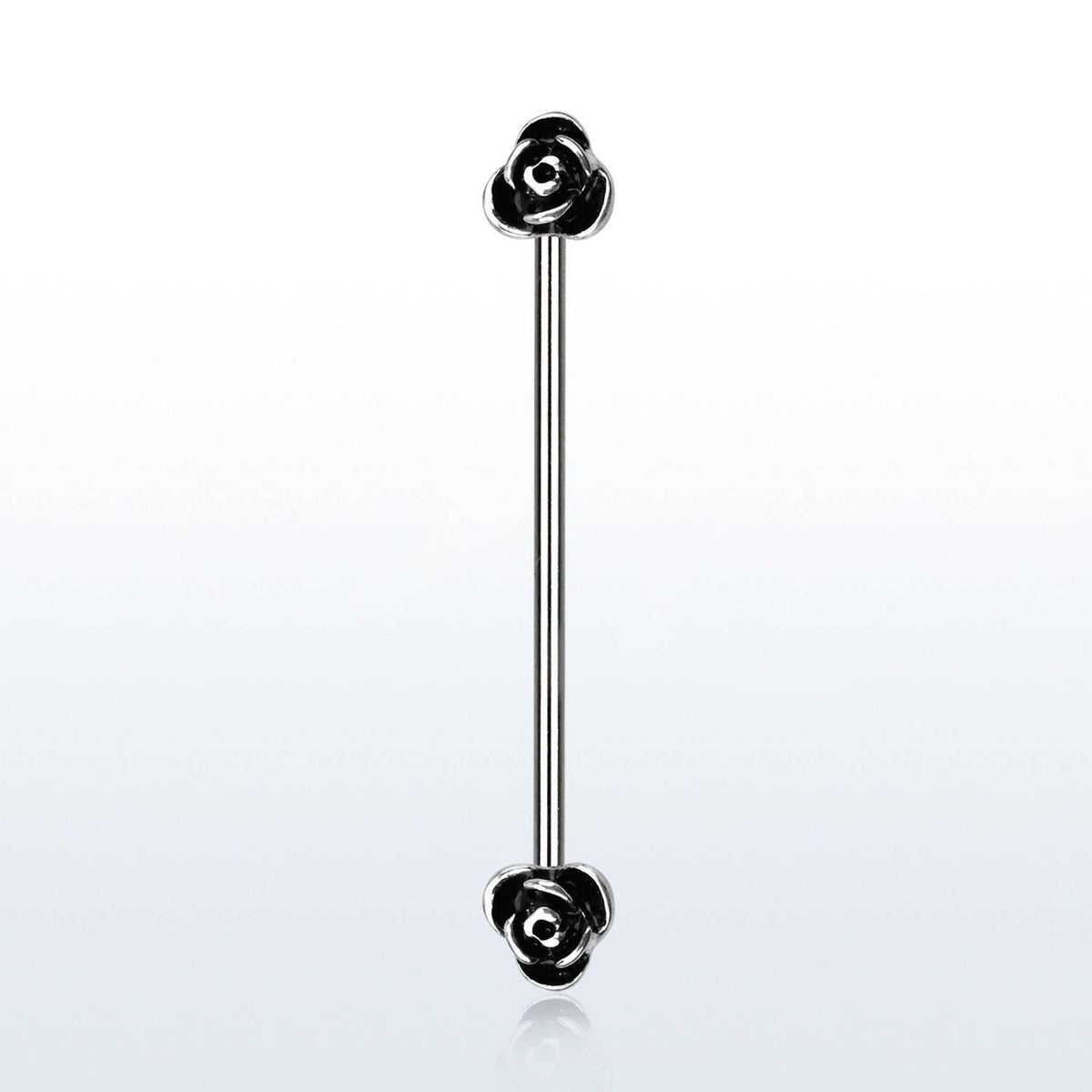 316L Surgical Steel Double Flower Industrial Barbell