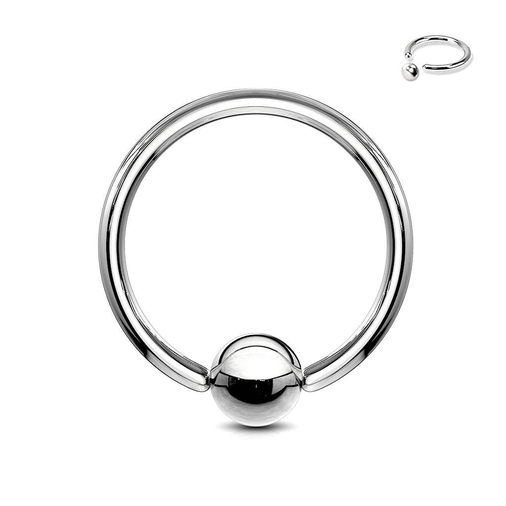 316L Surgical Steel High Polished Multi Use Captive Bead Ring Hoop