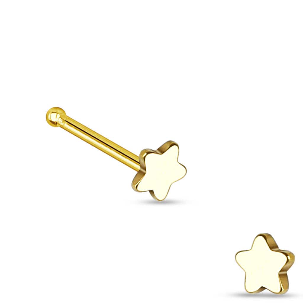 316L Surgical Steel Small Star Ball End Nose Bone Ring Pin