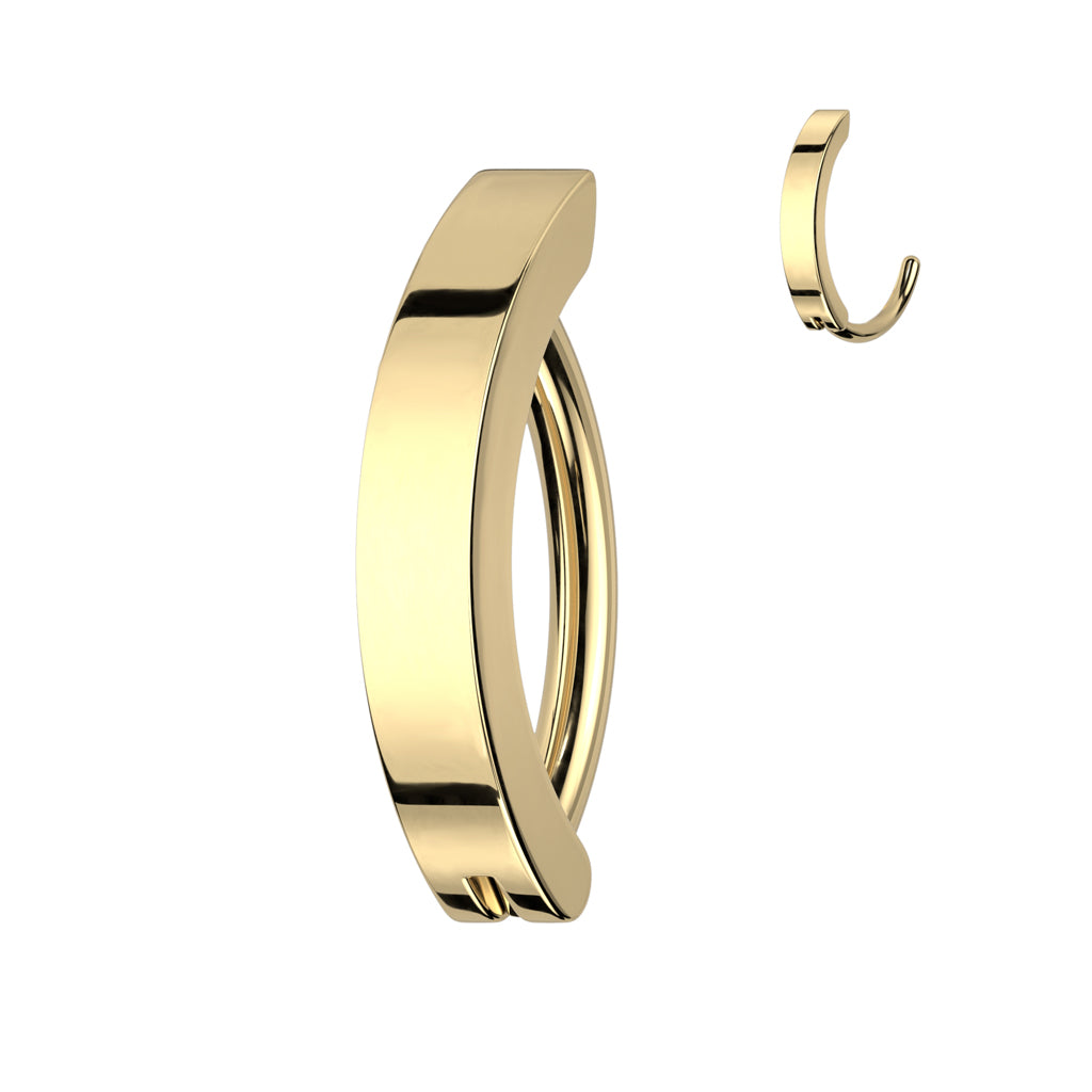 316L Surgical Steel Rose Gold PVD Clicker Hoop Belly Ring 316L Surgical Steel Rose Gold PVD Clicker Hoop Belly Ring