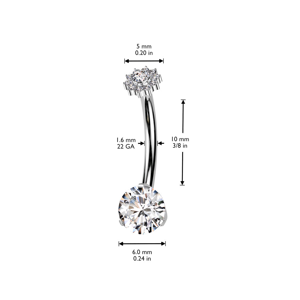 Implant Grade Titanium Internally Threaded White CZ Gem Flower Belly R implant-grade-titanium-internally-threaded-white-cz-gem-flower-belly-r