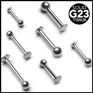 Implant Grade Solid Titanium Multi Use Flat Back Ball End Labret Monroe