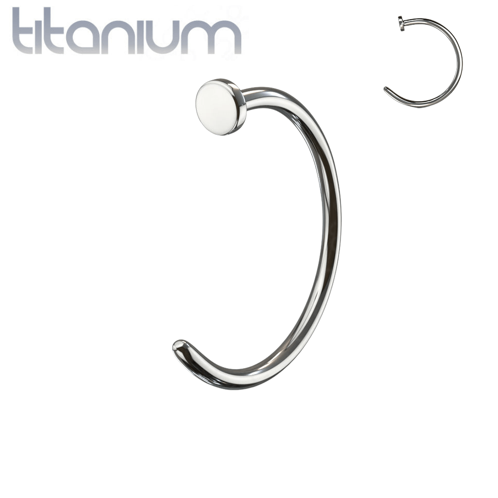 Implant Grade Titanium Nose Hoop Ring with Stopper