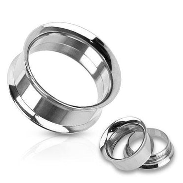 Surgical Steel High Polished Classic Screw On Ear Gauges Tunnels Surgical Steel High Polished Classic Screw On Ear Gauges Tunnels