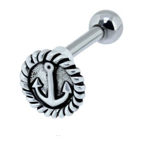 Surgical Steel Nautical Anchor Circle Helix Cartilage Barbell